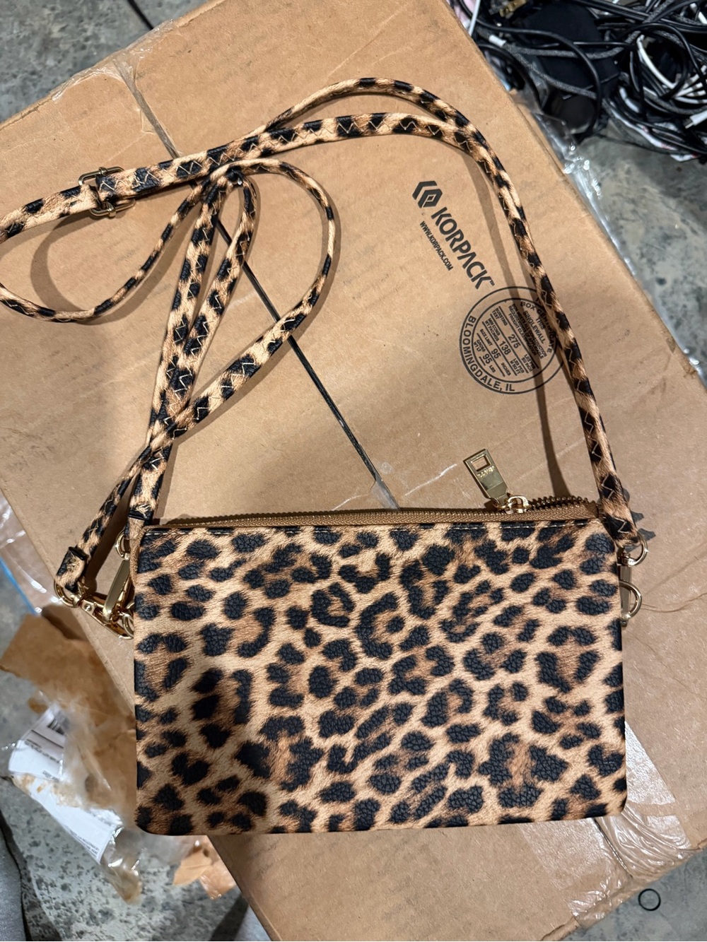 Jen & Co Leopard Print Crossbody Bag - Women